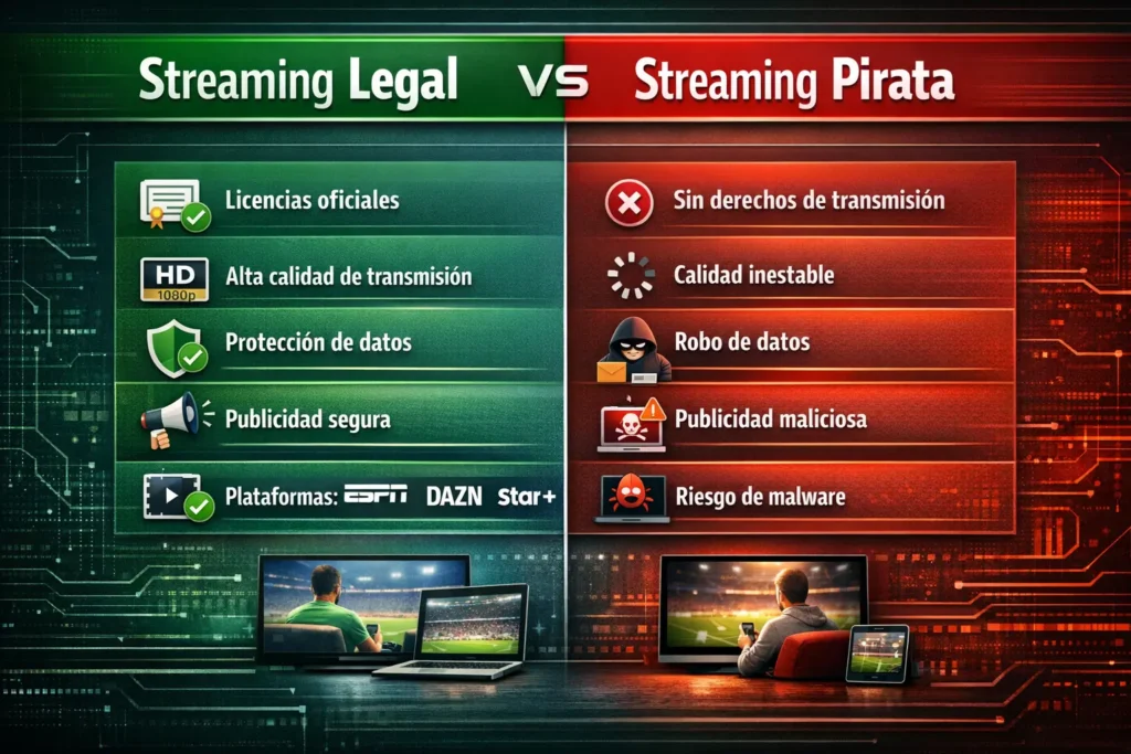 imagen para ¿Cuáles son los riesgos legales de ver streaming pirata en España y Latinoamérica