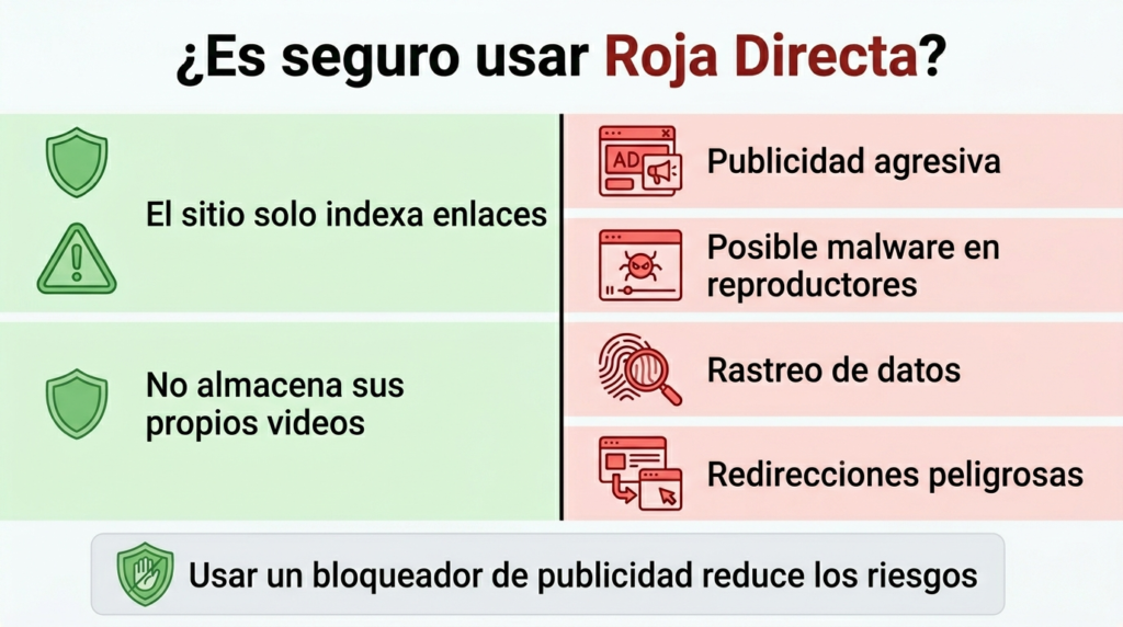 infografia para ¿Es seguro usar Roja Directa en 2026