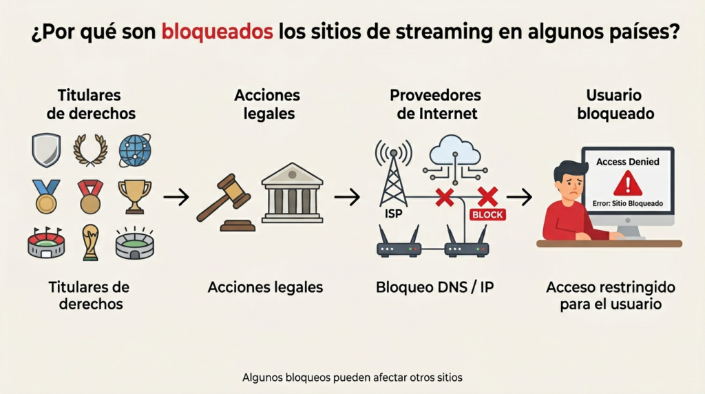 infografia para ¿Por qué Pirlo TV fue bloqueada en varios países